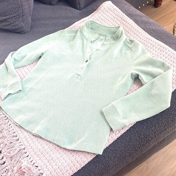 Karen Scott sport quarter zip long sleeve top small PP - Picture 1 of 2